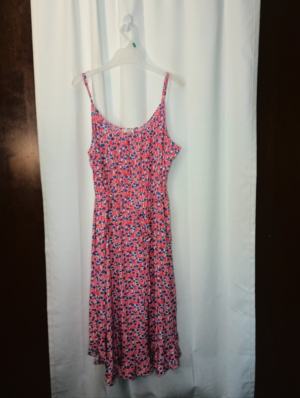 J Crew Womens Strappy Cami Floral Midi Dress Size 18 Preppy Bloomcore Vacation